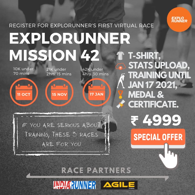 10K, 21K, 42K Explorunner Mission 42 by INDIA RUNNER